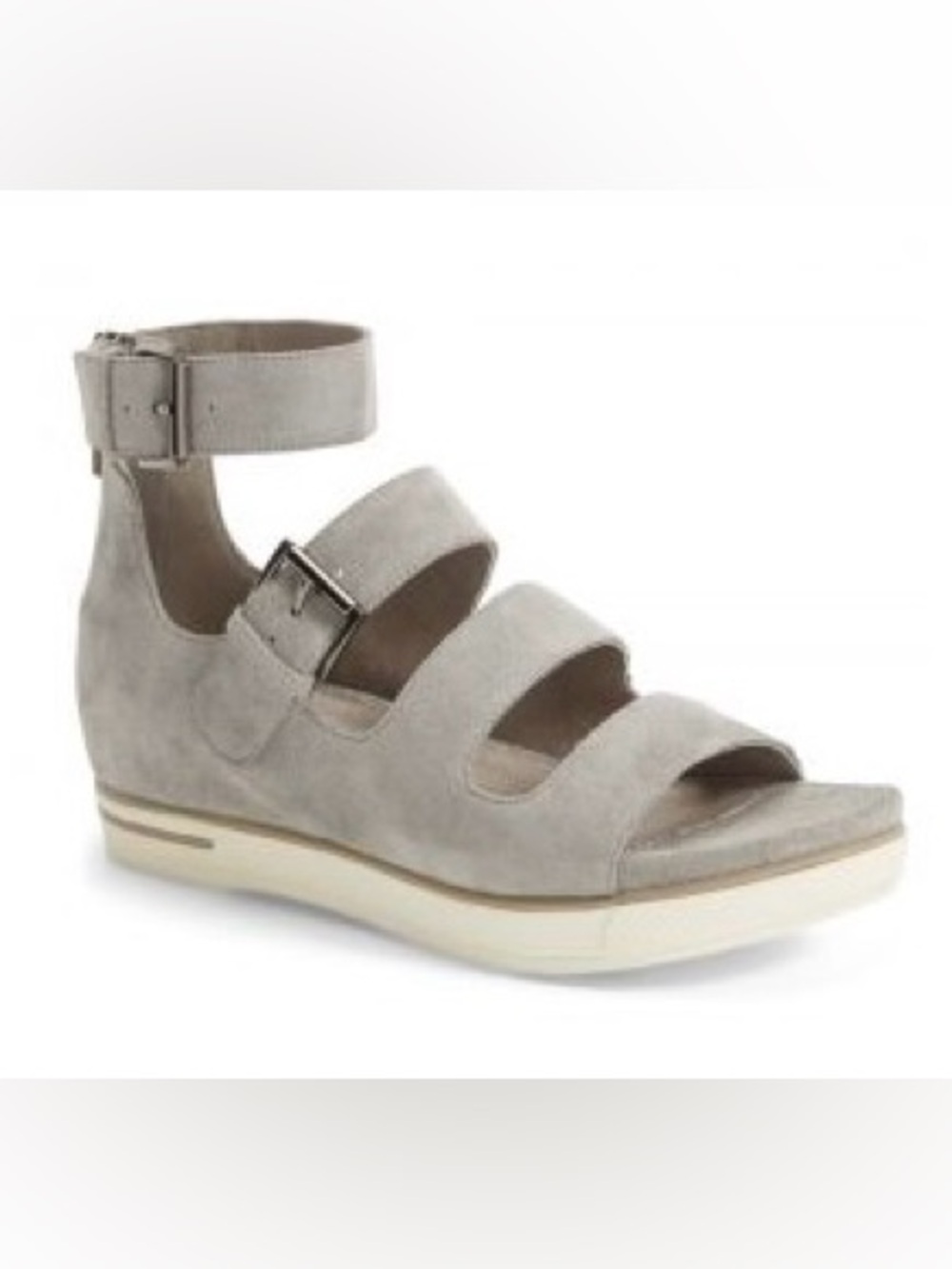 Eileen Fisher Gray Suede Sandals Sz 7.5